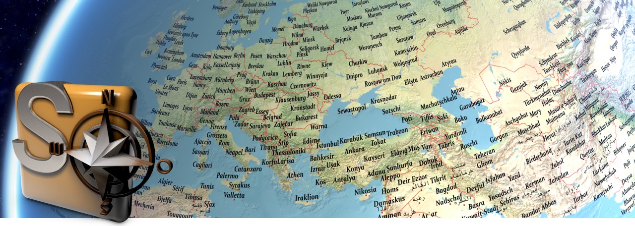 Shiny Earth Map Banner