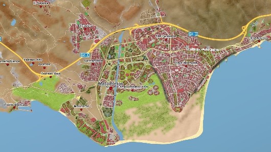 Individuell gestaltete Reisekarte von Maspalomas