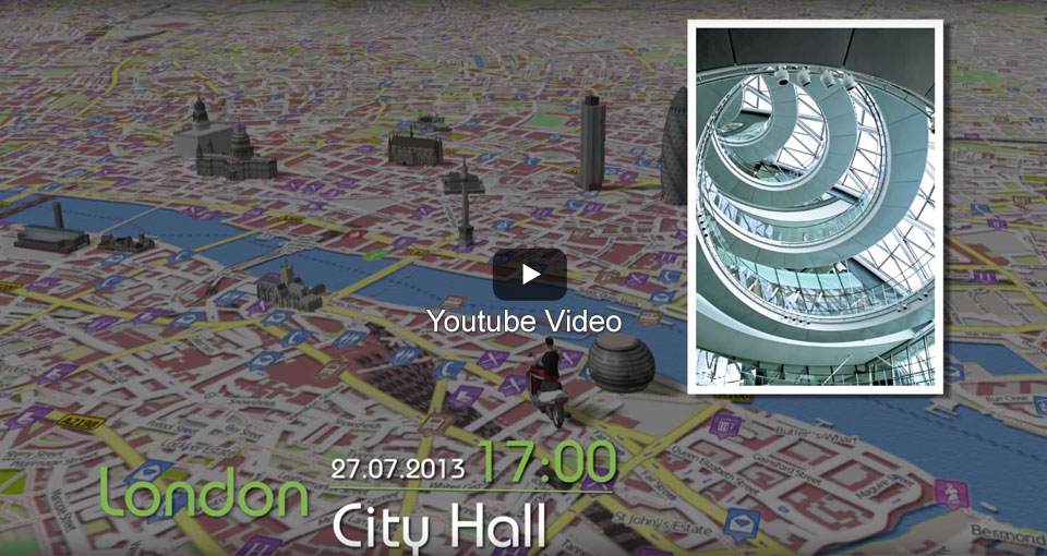 Reiseanimation Romantische Begegnung in London