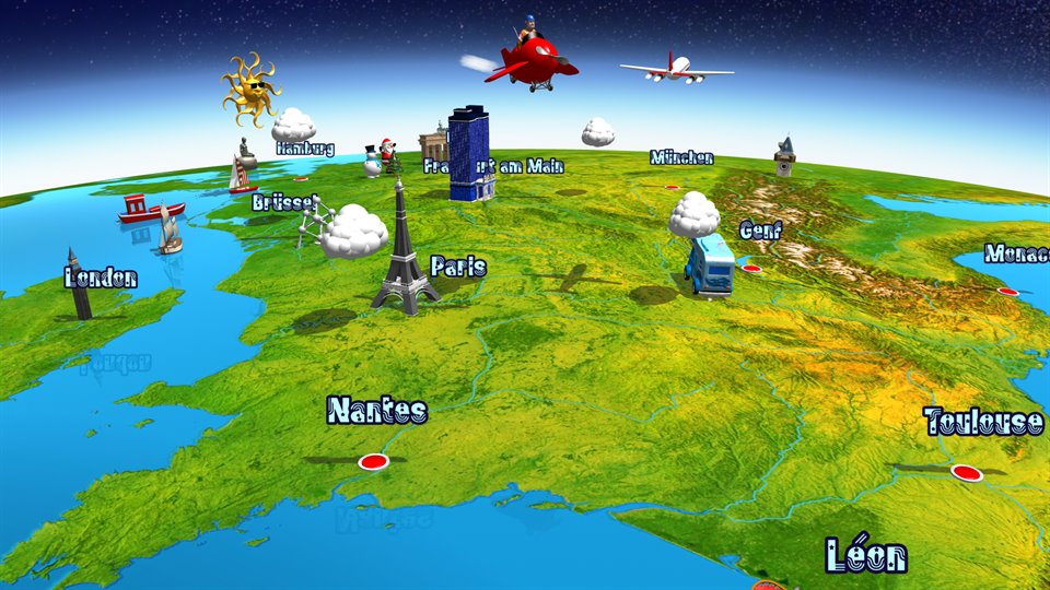 Cartoons Europa Flug - Vasco da Gama Projektbeispiel