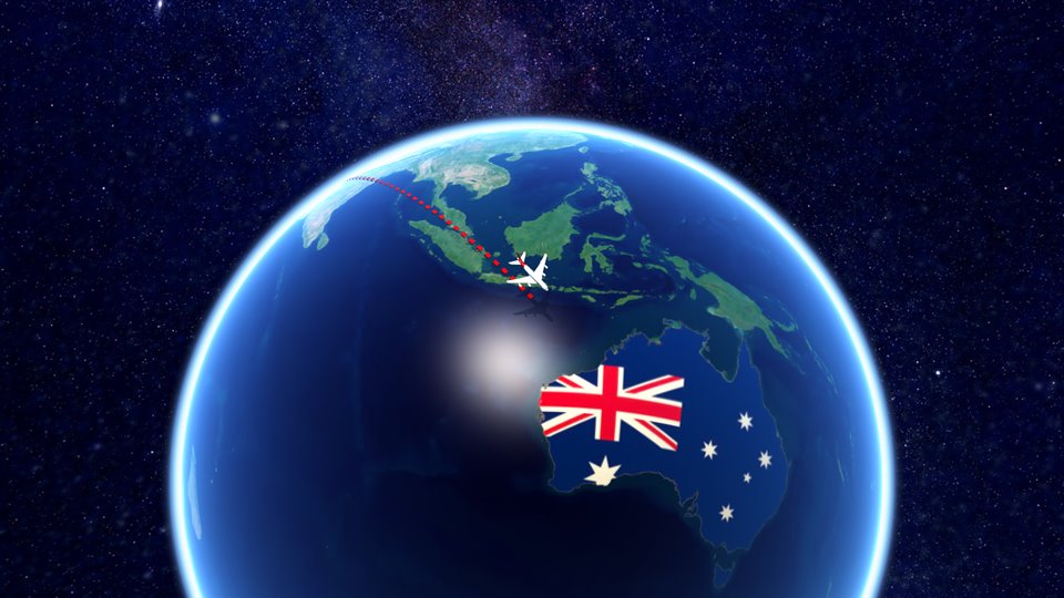 Deutschland nach Australien Flug - Vasco da Gama Projektbeispiel