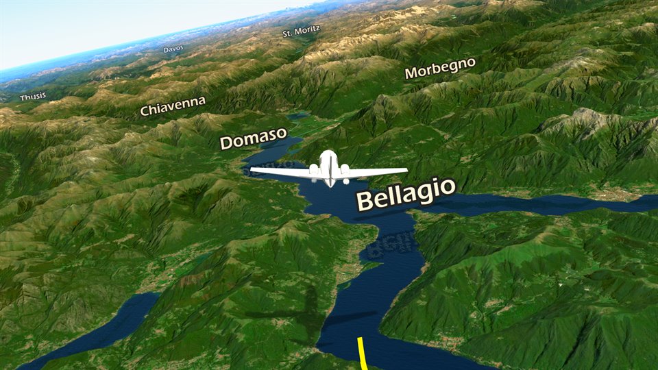 Flug durch die Alpen - Vasco da Gama Projektbeispiel